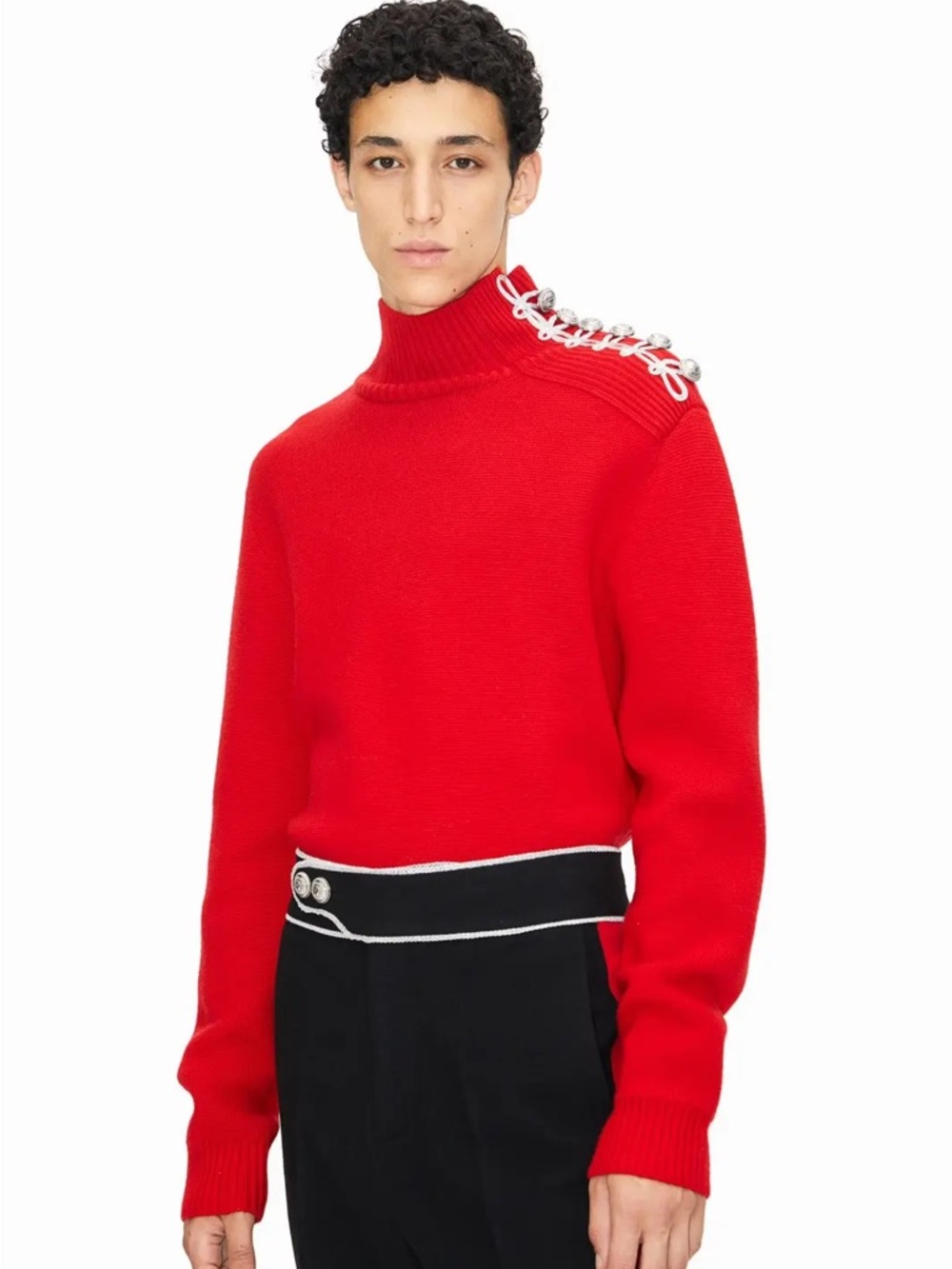 PACO RABANE X H&M red wool sweater  unisex M - Picture 3 of 13